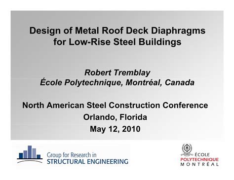 design metal roof diaphragm 3 sided box|diaphragm design guide.